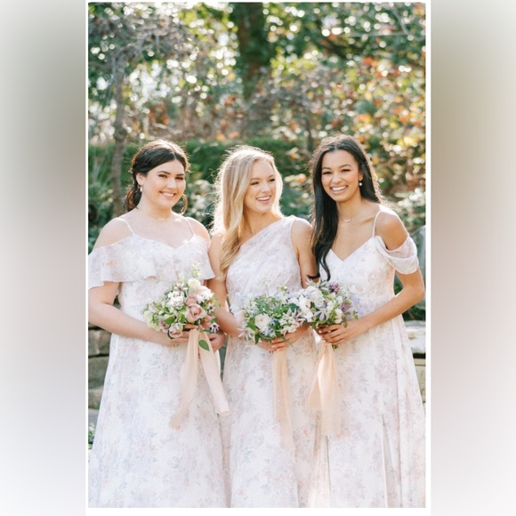 Birdy Grey DEVIN CONVERTIBLE DRESS Blush Bouquet Floral Small NEW NWT BRIDESMAID - Picture 2 of 5